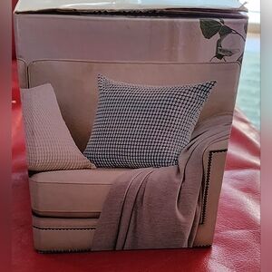 Throw Pillow Covers 26x26 Set of 2 Decorative Aqua Blue & Brown BENIFITS CHARITY